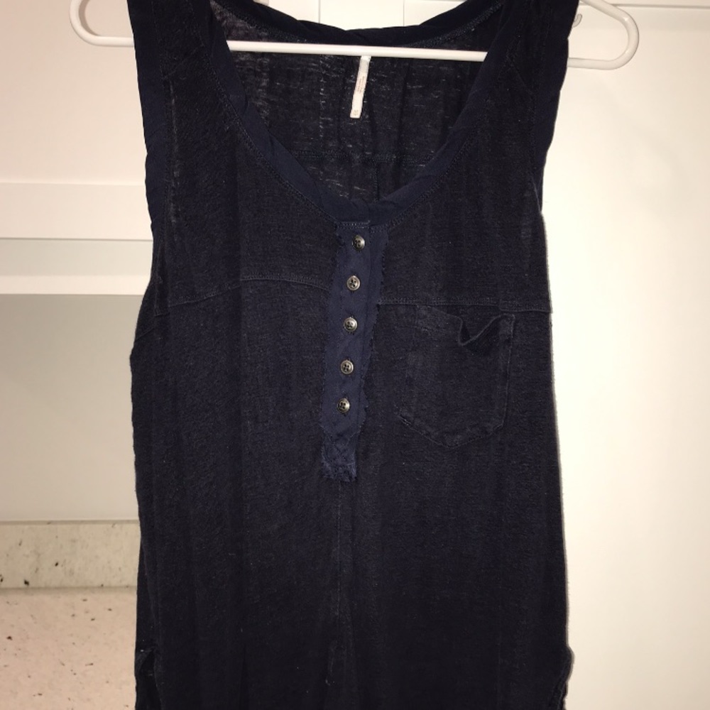 Free People Traveler Button Up Tank Top